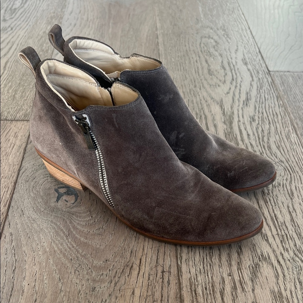 Paul Green Dark Brown Suede Ankle Booties